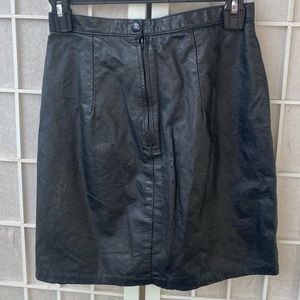 Genuine Leather Mini Skirt